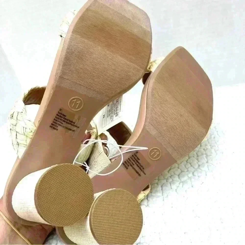 NWT A New Day Ratan Square Toe Open Back Block Heel Mule‎ Heel Size 11